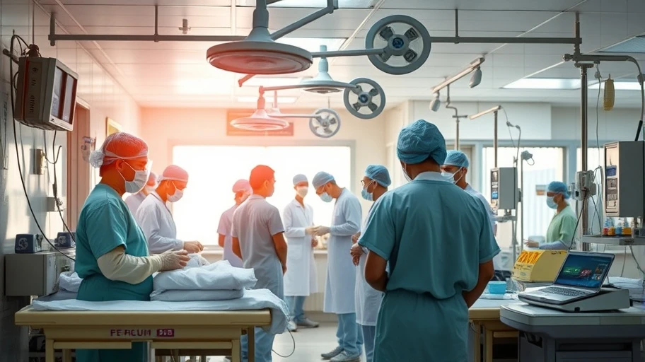 Bác sĩ xử lý tình huống cấp bách trong bệnh viện