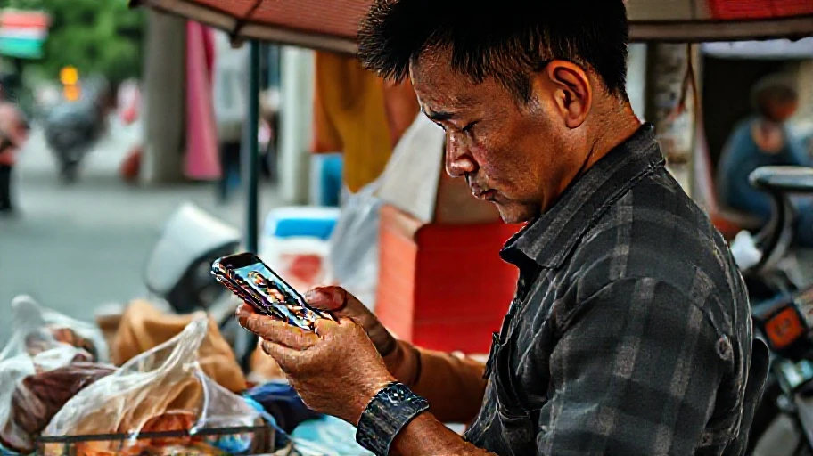 Cảnh đời thực và mạng xã hội