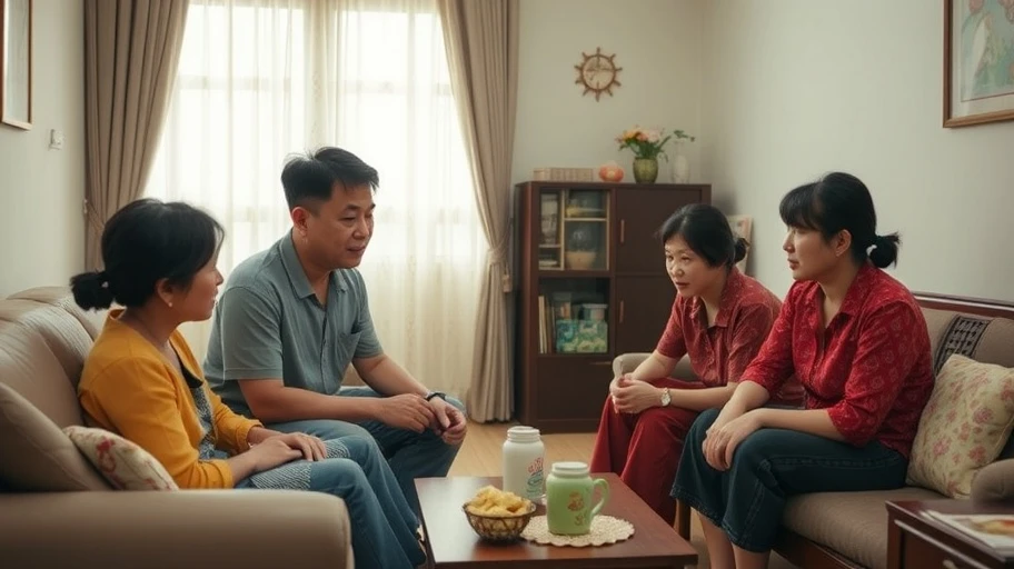 Cảnh trong phim Người Một Nhà trên VTV Giải Trí