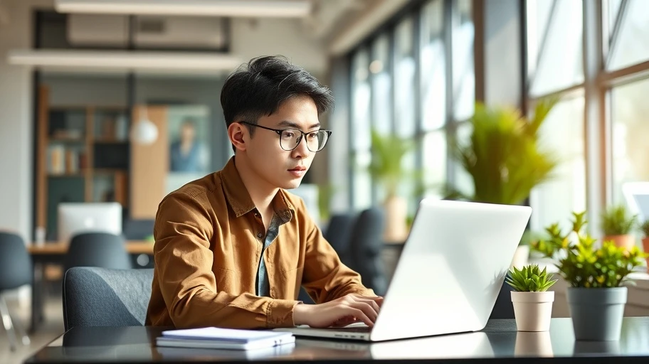 Chuyên viên trẻ Việt Nam làm việc chăm chỉ