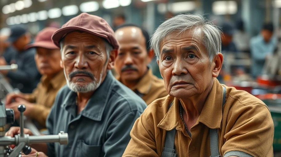 Công nhân lớn tuổi đối mặt thay đổi nghề nghiệp