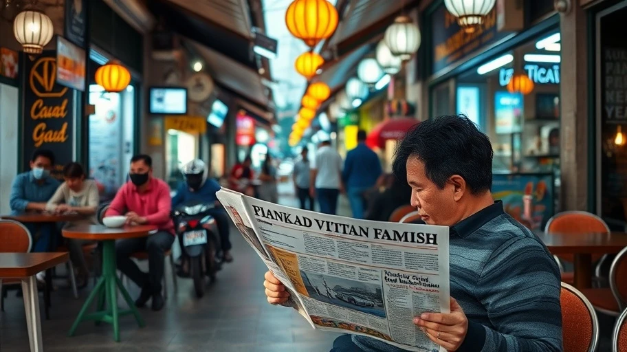Đọc báo cáo tài chính ở quán cafe