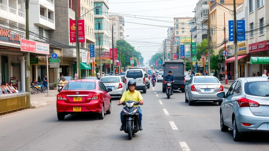 Đường phố Nha Trang đông đúc