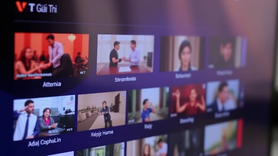 Giao diện VTV Giải Trí với lựa chọn xem phim Người Một Nhà