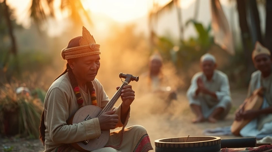 Hình ảnh âm nhạc và tinh thần tâm linh trong nghi lễ của người Jrai