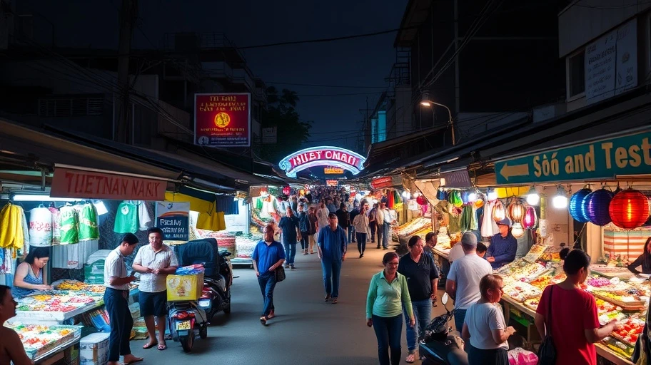 Hình ảnh chợ đêm tại Việt Nam