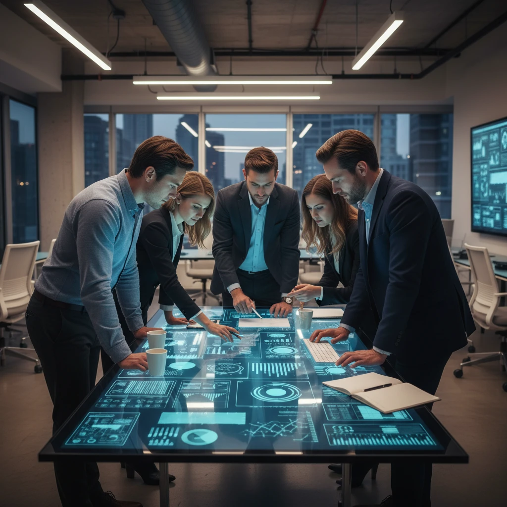 Hình ảnh đội quản lý rủi ro phân tích dữ liệu