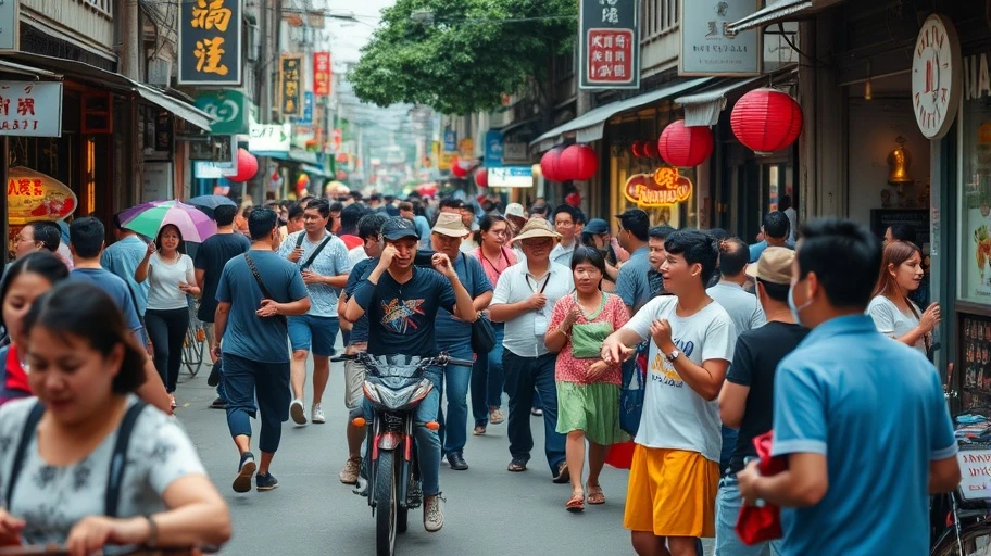 Hình ảnh giải trí tại Việt Nam với người tham gia.