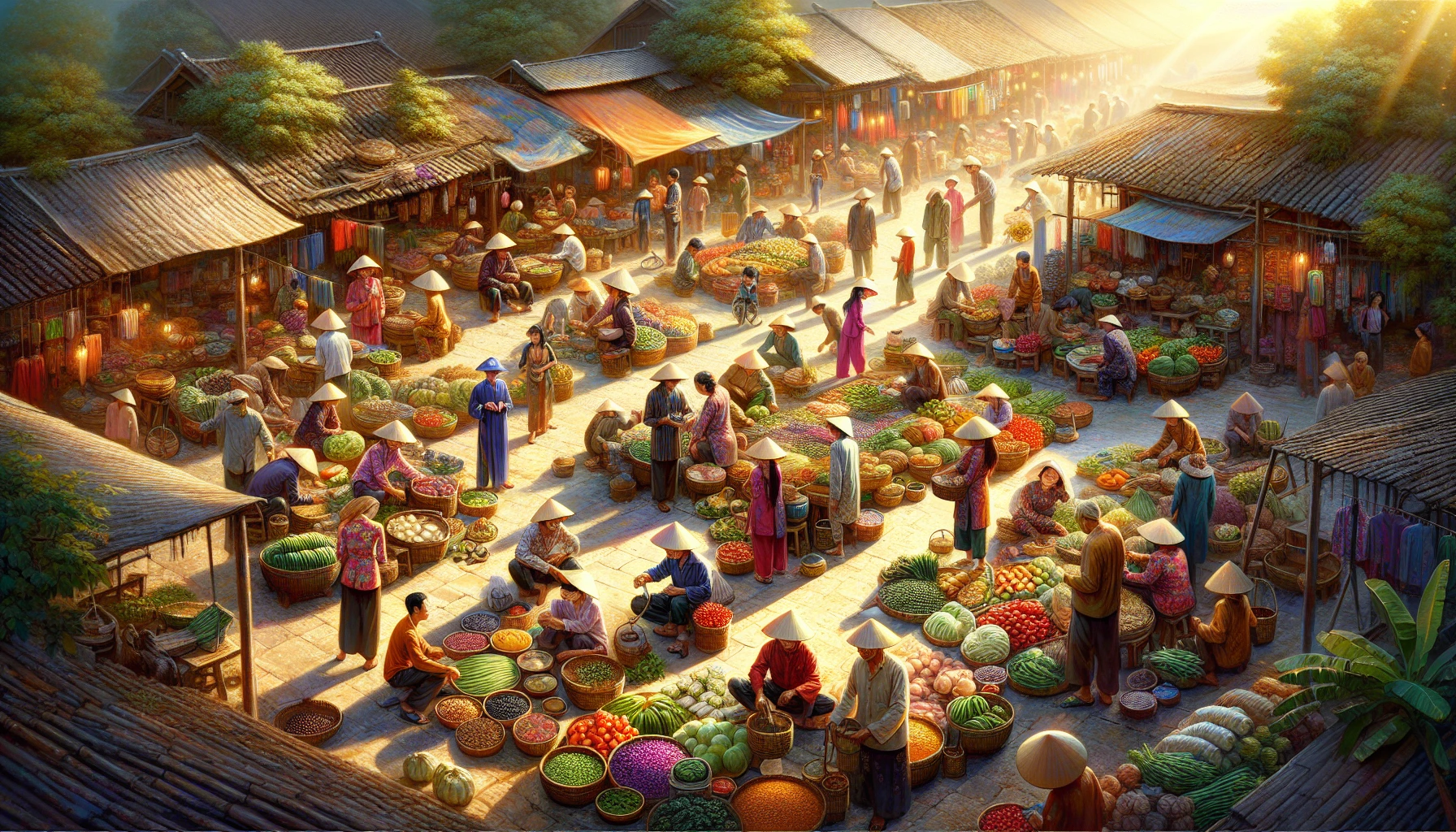 Hình ảnh hoạt động sinh hoạt cộng đồng nông thôn.