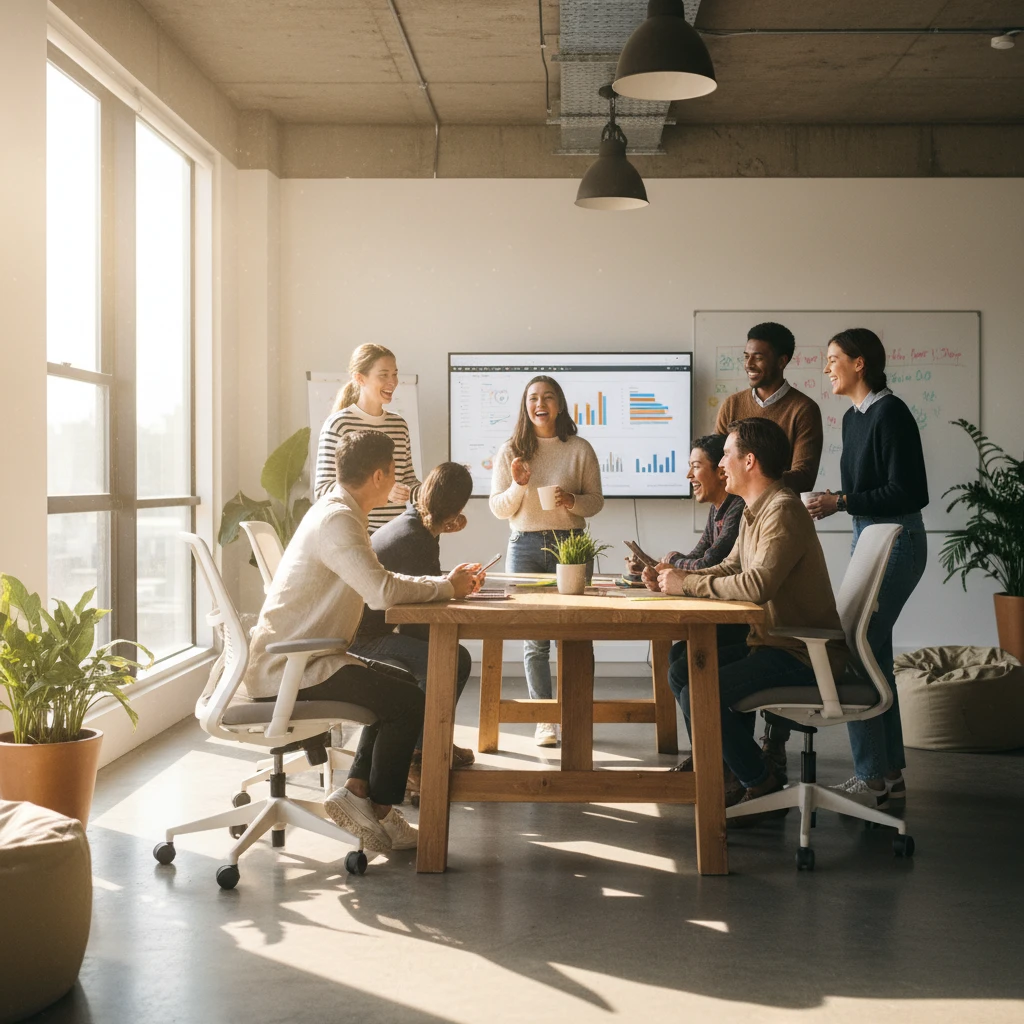 Hình ảnh khách hàng trẻ chuyên nghiệp tại văn phòng