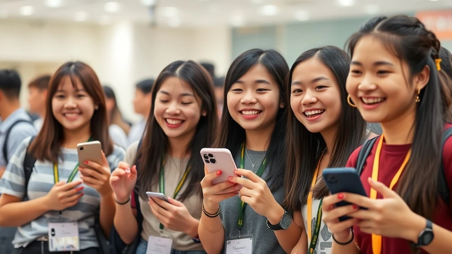 Hình ảnh người dùng trẻ tham gia sự kiện