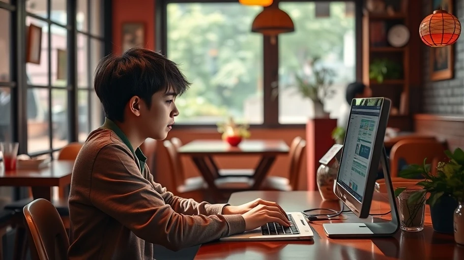 Hình ảnh người trẻ tìm kiếm báo cáo tài chính Sotrans.