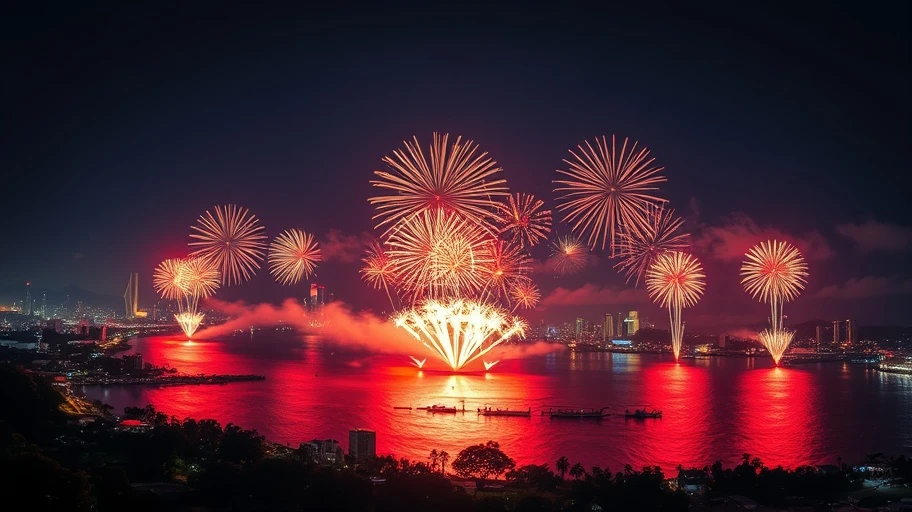 Hình ảnh pháo hoa rực rỡ tại lễ hội pháo hoa Đà Nẵng 2025