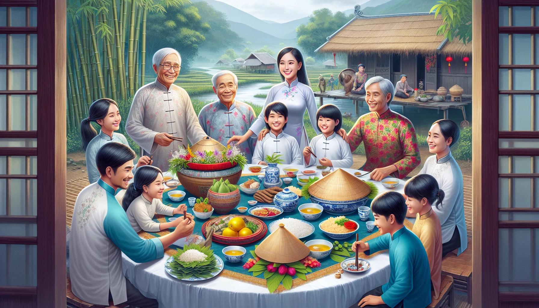 Hình ảnh phong tục tập quán truyền thống Việt Nam.