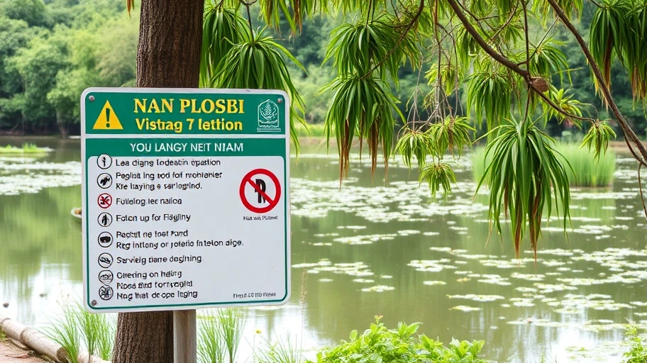 Hình ảnh quy định và bảo vệ môi trường tại hồ câu cá giải trí Ao Đôi