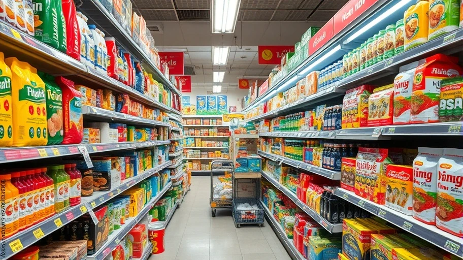 Hình ảnh siêu thị đông đúc minh họa báo cáo tài chính Walmart