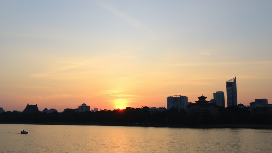 Hoàng hôn Hồ Hoàn Kiếm tượng trưng cho sự buông bỏ