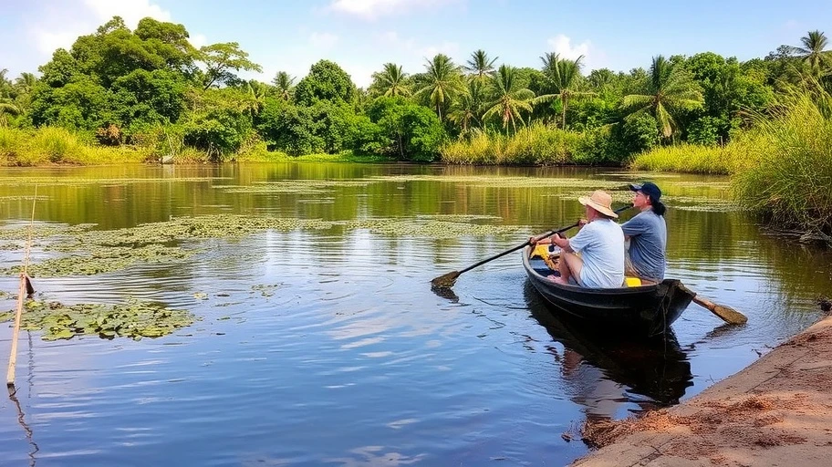 Hoạt động câu tôm tại Khu Du Lịch Sinh Thái Củ Chi.