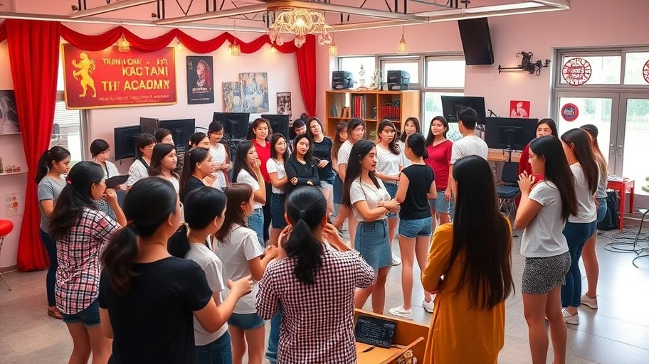 Học viên ở học viện giải trí Việt Nam