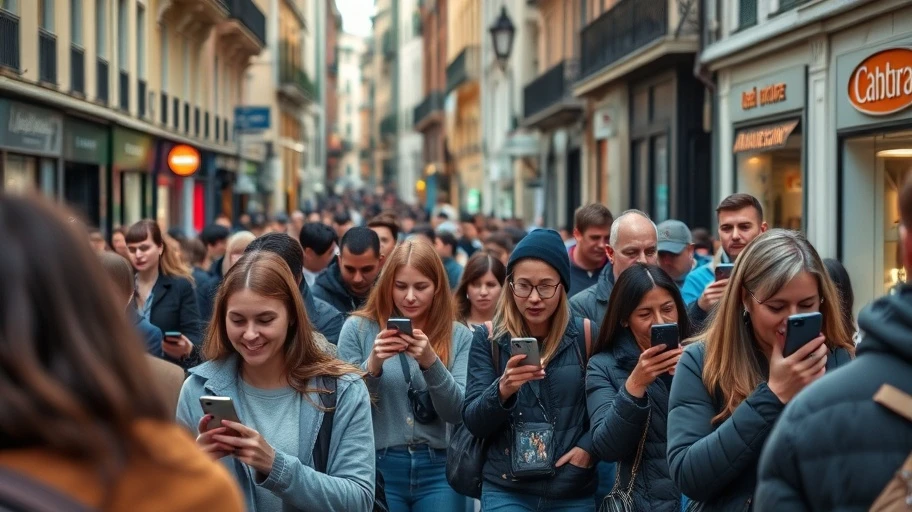 Người dân châu Âu sử dụng smartphone tương tác mạng xã hội