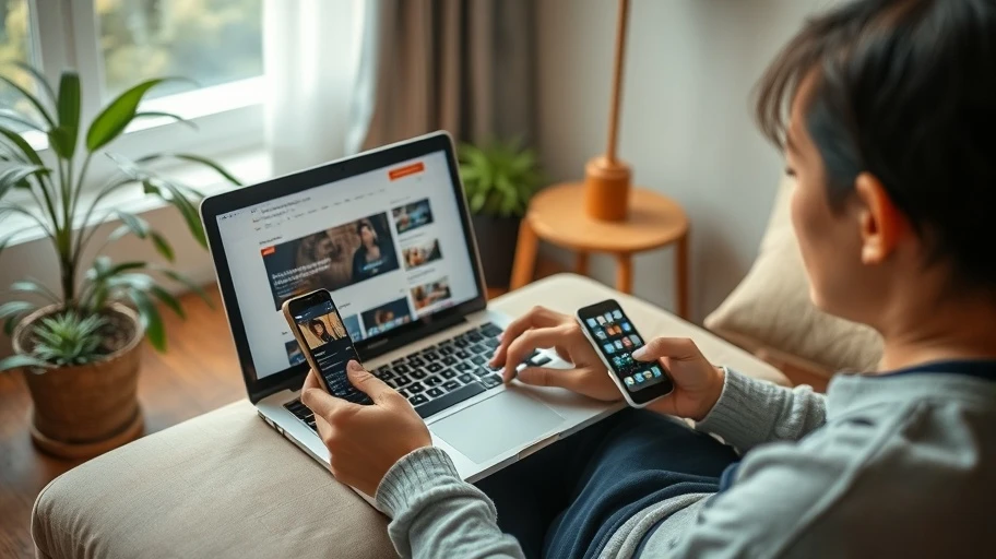 Người sử dụng laptop xem diễn đàn giải trí FA