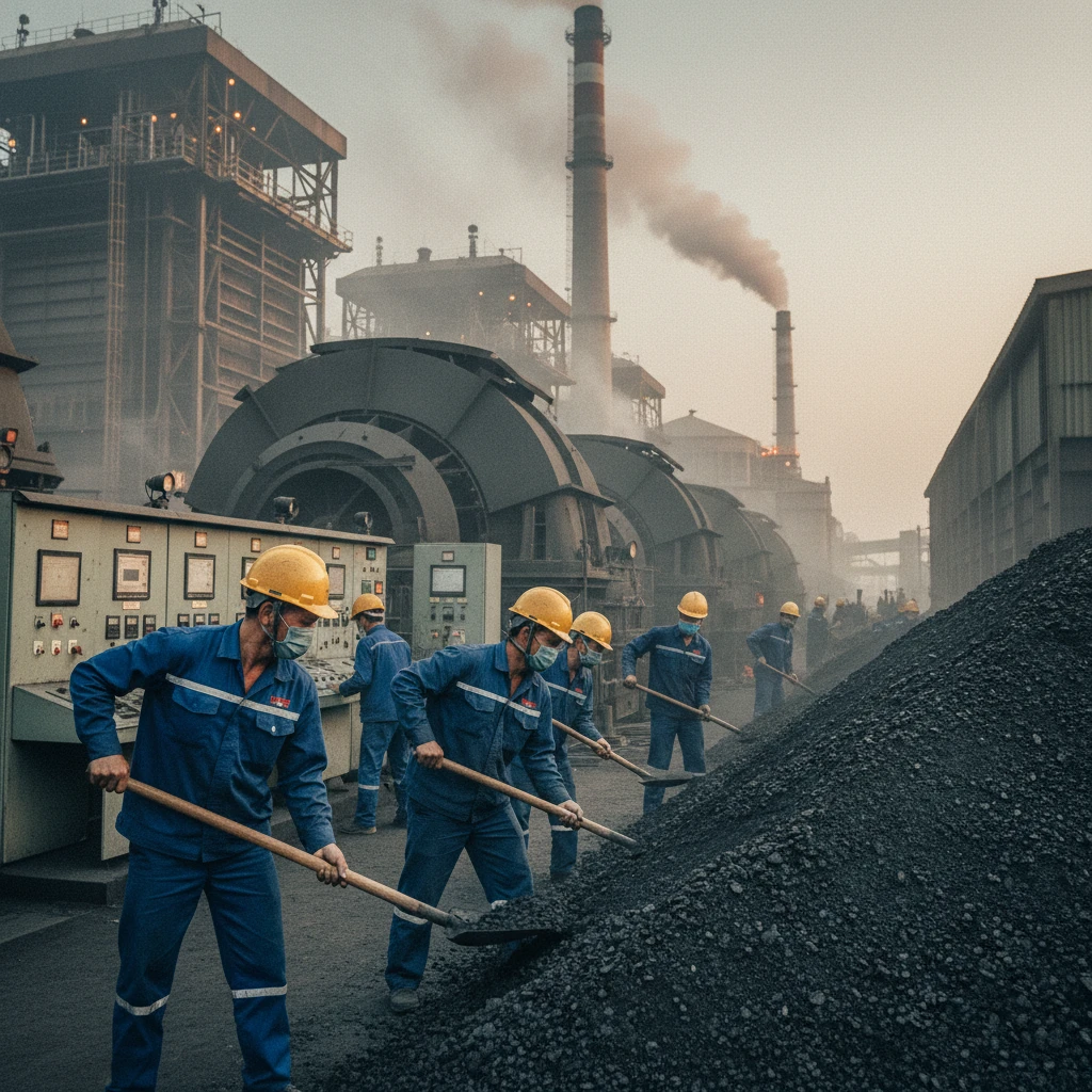 Nhân công địa phương ở nhà máy nhiệt điện