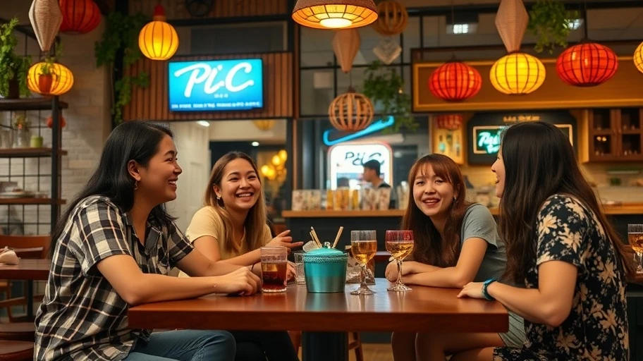 Nhóm bạn bàn luận phim chợ đêm