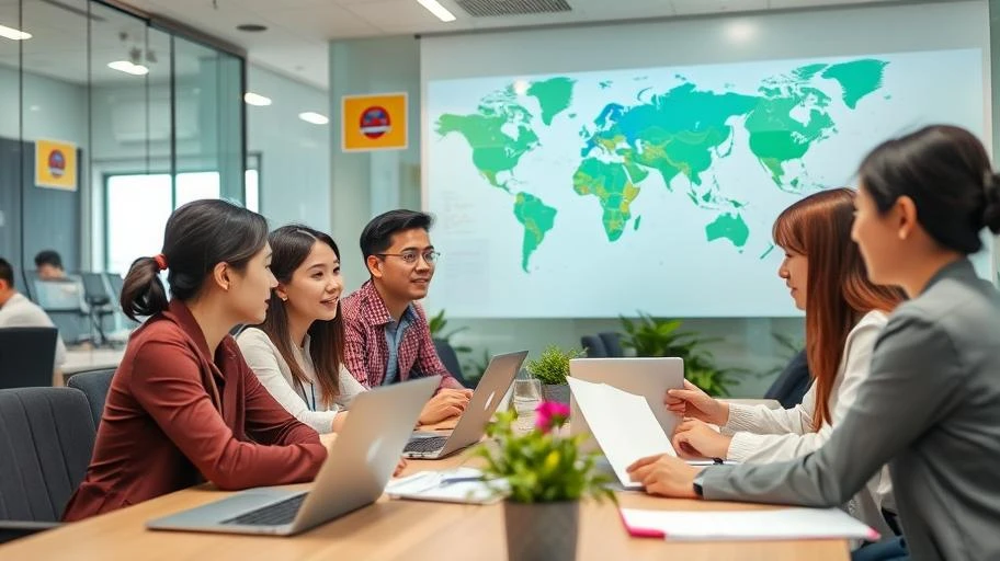 Nơi làm việc tại Việt Nam trong bối cảnh toàn cầu hóa.