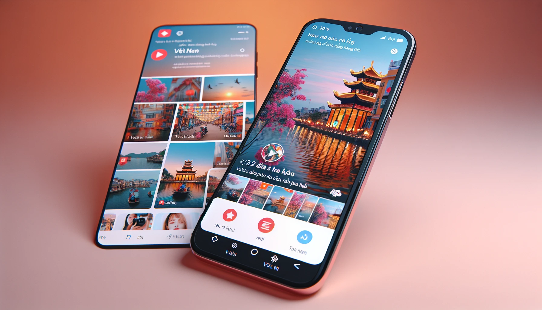 Smartphone displaying Facebook Reels feature